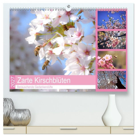 Zarte Kirschblüten - Berauschende Gedankendüfte (hochwertiger Premium Wandkalender 2027 DIN A2 quer), Kunstdruck in Hochglanz