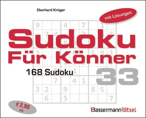 Sudoku für Könner 33 (5 Exemplare à 2,99 €)