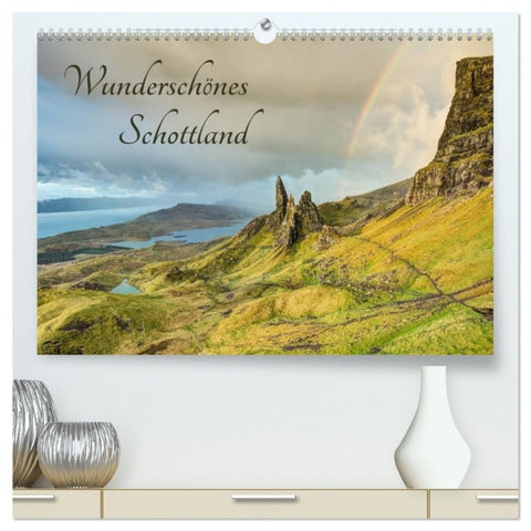 Wunderschönes Schottland (hochwertiger Premium Wandkalender 2027 DIN A2 quer), Kunstdruck in Hochglanz