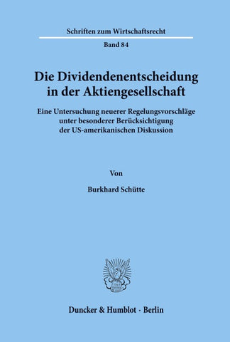 Die Dividendenentscheidung in der Aktiengesellschaft.