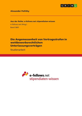 Die Angemessenheit von Vertragsstrafen in wettbewerbsrechtlichen Unterlassungsverträgen