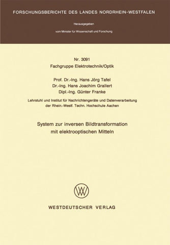 System zur inversen Bildtransformation mit elektrooptischen Mitteln