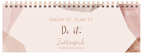 Tischkalender quer Plan it 2027