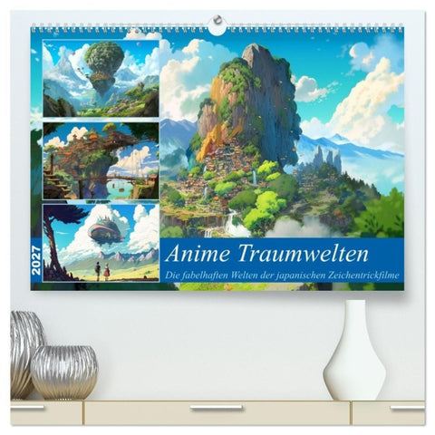 Anime Traumwelten (hochwertiger Premium Wandkalender 2027 DIN A2 quer), Kunstdruck in Hochglanz