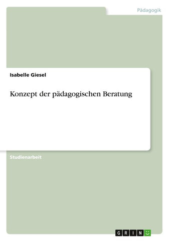 Konzept der pädagogischen Beratung