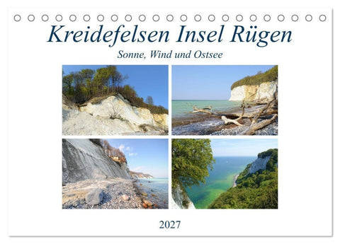 Kreidefelsen Insel Rügen - Sonne, Wind und Ostsee (Tischkalender 2027 DIN A5 quer), CALVENDO Monatskalender