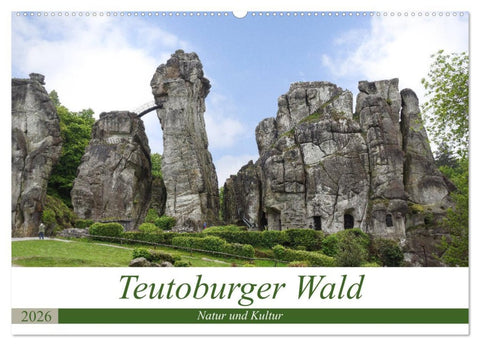 Teutoburger Wald - Natur und Kultur (Wandkalender 2026 DIN A2 quer), CALVENDO Monatskalender