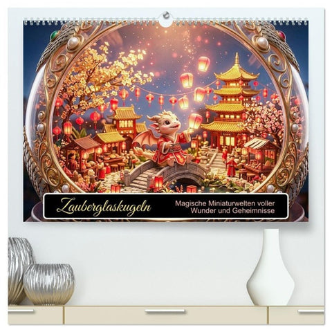 Zauberglaskugeln (hochwertiger Premium Wandkalender 2027 DIN A2 quer), Kunstdruck in Hochglanz