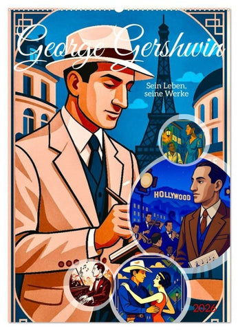 George Gershwin (Wandkalender 2026 DIN A2 hoch), CALVENDO Monatskalender
