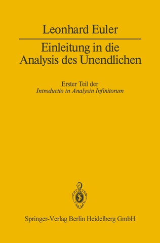Einleitung in die Analysis des Unendlichen
