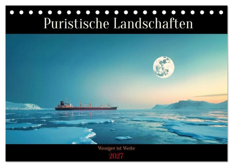 Puristische Landschaften (Tischkalender 2027 DIN A5 quer), CALVENDO Monatskalender