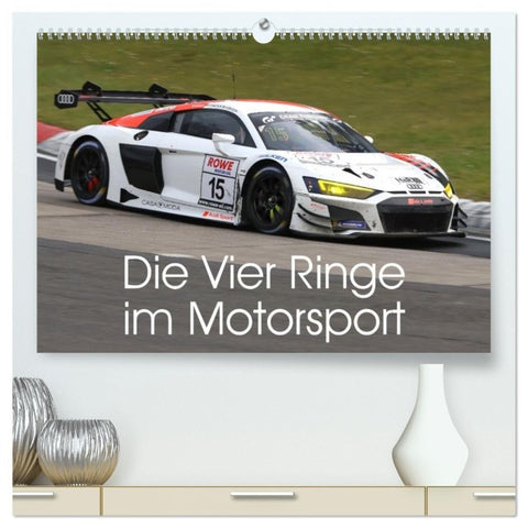 Die Vier Ringe im Motorsport (hochwertiger Premium Wandkalender 2027 DIN A2 quer), Kunstdruck in Hochglanz