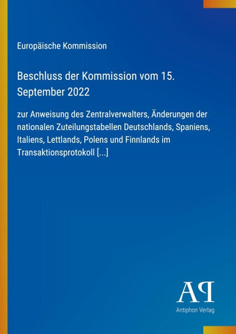 Beschluss der Kommission vom 15. September 2022
