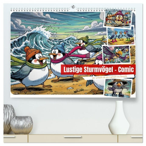 Lustige Sturmvögel - Comic (hochwertiger Premium Wandkalender 2027 DIN A2 quer), Kunstdruck in Hochglanz