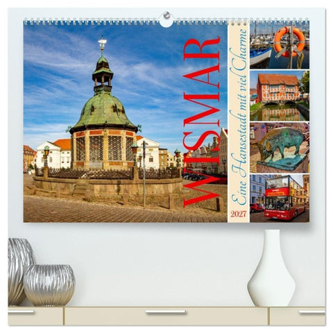 Wismar - Eine Hansestadt mit Charme (hochwertiger Premium Wandkalender 2027 DIN A2 quer), Kunstdruck in Hochglanz