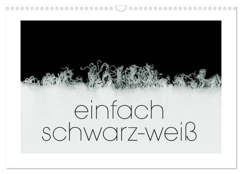 einfach schwarz-weiß (Wandkalender 2027 DIN A3 quer), CALVENDO Monatskalender