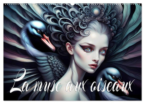 La muse aux oiseaux (Calendrier mural 2027 DIN A2 vertical), CALVENDO calendrier mensuel