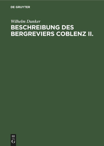 Beschreibung des Bergreviers Coblenz II.