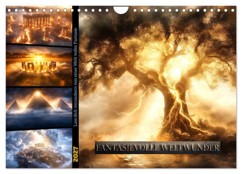 Fantasievolle Weltwunder (Wandkalender 2027 DIN A4 quer), CALVENDO Monatskalender
