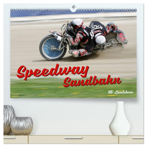 Speedway Sandbahn (hochwertiger Premium Wandkalender 2026 DIN A2 quer), Kunstdruck in Hochglanz