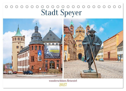Stadt Speyer - wunderschönes Reiseziel (Tischkalender 2027 DIN A5 quer), CALVENDO Monatskalender