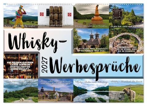 Whisky-Werbesprüche (Wandkalender 2027 DIN A2 quer), CALVENDO Monatskalender