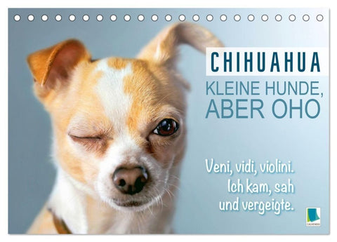 Chihuahua: Kleine Hunde, aber oho (Tischkalender 2027 DIN A5 quer), CALVENDO Monatskalender