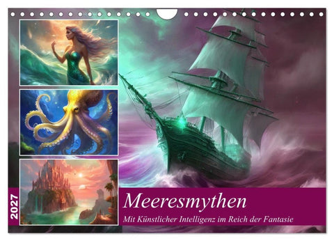 Meeresmythen (Wandkalender 2027 DIN A4 quer), CALVENDO Monatskalender