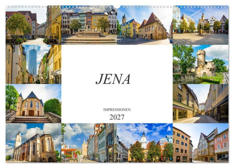 Jena Impressionen (Wandkalender 2027 DIN A2 quer), CALVENDO Monatskalender