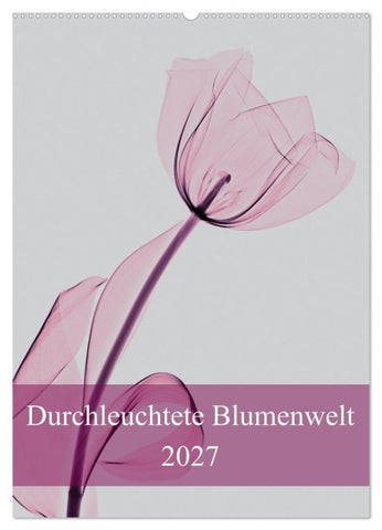 Durchleuchtete Blumenwelt 2027 (Wandkalender 2027 DIN A2 hoch), CALVENDO Monatskalender