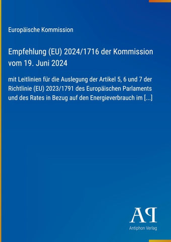 Empfehlung (EU) 2024/1716 der Kommission vom 19. Juni 2024