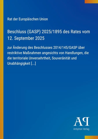Beschluss (GASP) 2025/1895 des Rates vom 12. September 2025