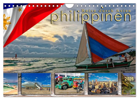 Reise durch Asien - Philippinen (Wandkalender 2026 DIN A4 quer), CALVENDO Monatskalender