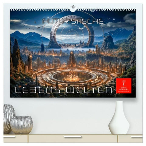 Futuristische Lebens Welten (hochwertiger Premium Wandkalender 2027 DIN A2 quer), Kunstdruck in Hochglanz