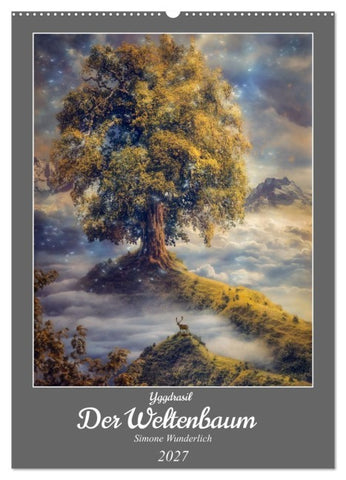 Yggdrasil - Der Baum des Lebens (Wandkalender 2027 DIN A2 hoch), CALVENDO Monatskalender