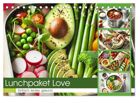 Lunchpaket Love - Einfach, lecker, gesund (Tischkalender 2027 DIN A5 quer), CALVENDO Monatskalender