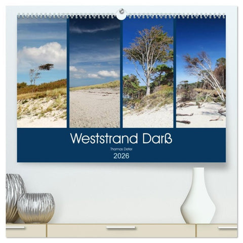 Weststrand Darß (hochwertiger Premium Wandkalender 2026 DIN A2 quer), Kunstdruck in Hochglanz