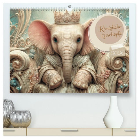 Königliche Geschöpfe (hochwertiger Premium Wandkalender 2026 DIN A2 quer), Kunstdruck in Hochglanz