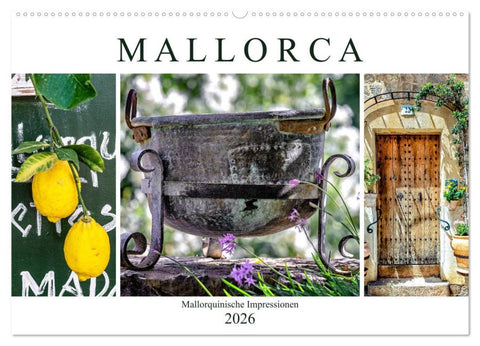 Mallorca - Mallorquinische Impressionen (Wandkalender 2026 DIN A2 quer), CALVENDO Monatskalender