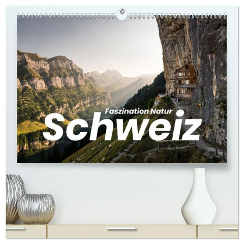 Schweiz - Faszination Natur (hochwertiger Premium Wandkalender 2027 DIN A2 quer), Kunstdruck in Hochglanz