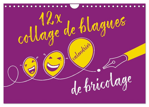 12 x collage de blagues - calendrier de bricolage (Calendrier mural 2026 DIN A4 vertical), CALVENDO calendrier mensuel