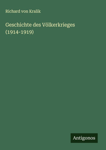 Geschichte des Völkerkrieges (1914-1919)