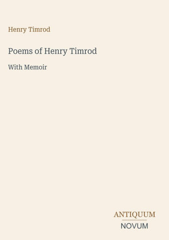 Poems of Henry Timrod