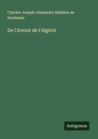 De l'Avenir de l'Algérie