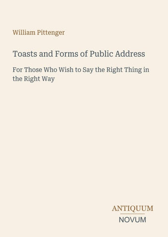 Toasts and Forms of Public Address