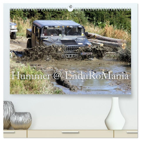 Hummer @ EnduRoMania (hochwertiger Premium Wandkalender 2027 DIN A2 quer), Kunstdruck in Hochglanz