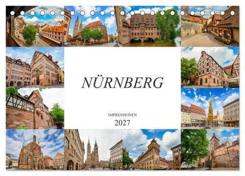 Nürnberg Impressionen (Tischkalender 2027 DIN A5 quer), CALVENDO Monatskalender
