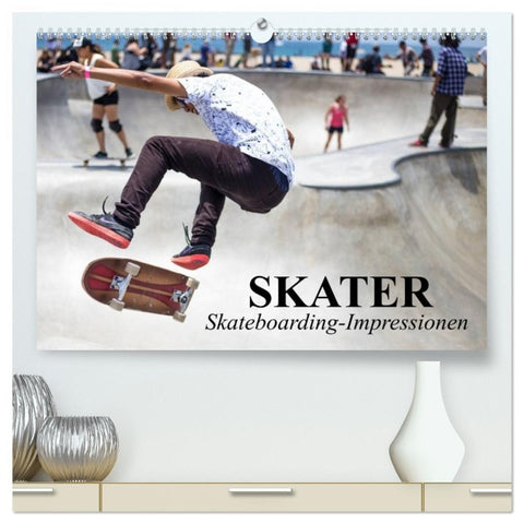 Skater. Skateboarding-Impressionen (hochwertiger Premium Wandkalender 2026 DIN A2 quer), Kunstdruck in Hochglanz
