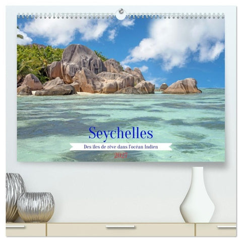 Seychelles - Des îles de rêve dans l'océan Indien (Calendrier mural haut de gamme 2027 DIN A2 vertical), CALVENDO calendrier mensuel
