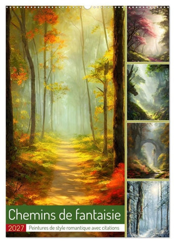 Chemins de fantaisie (Calendrier mural 2027 DIN A2 horizontal), CALVENDO calendrier mensuel